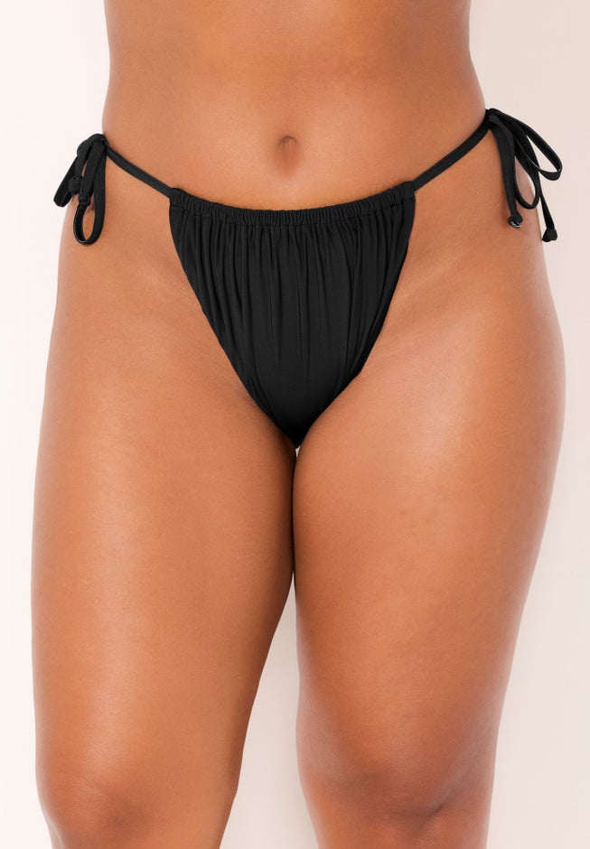 Shirred Mesh Swim Brief & Skirt Set image number 4