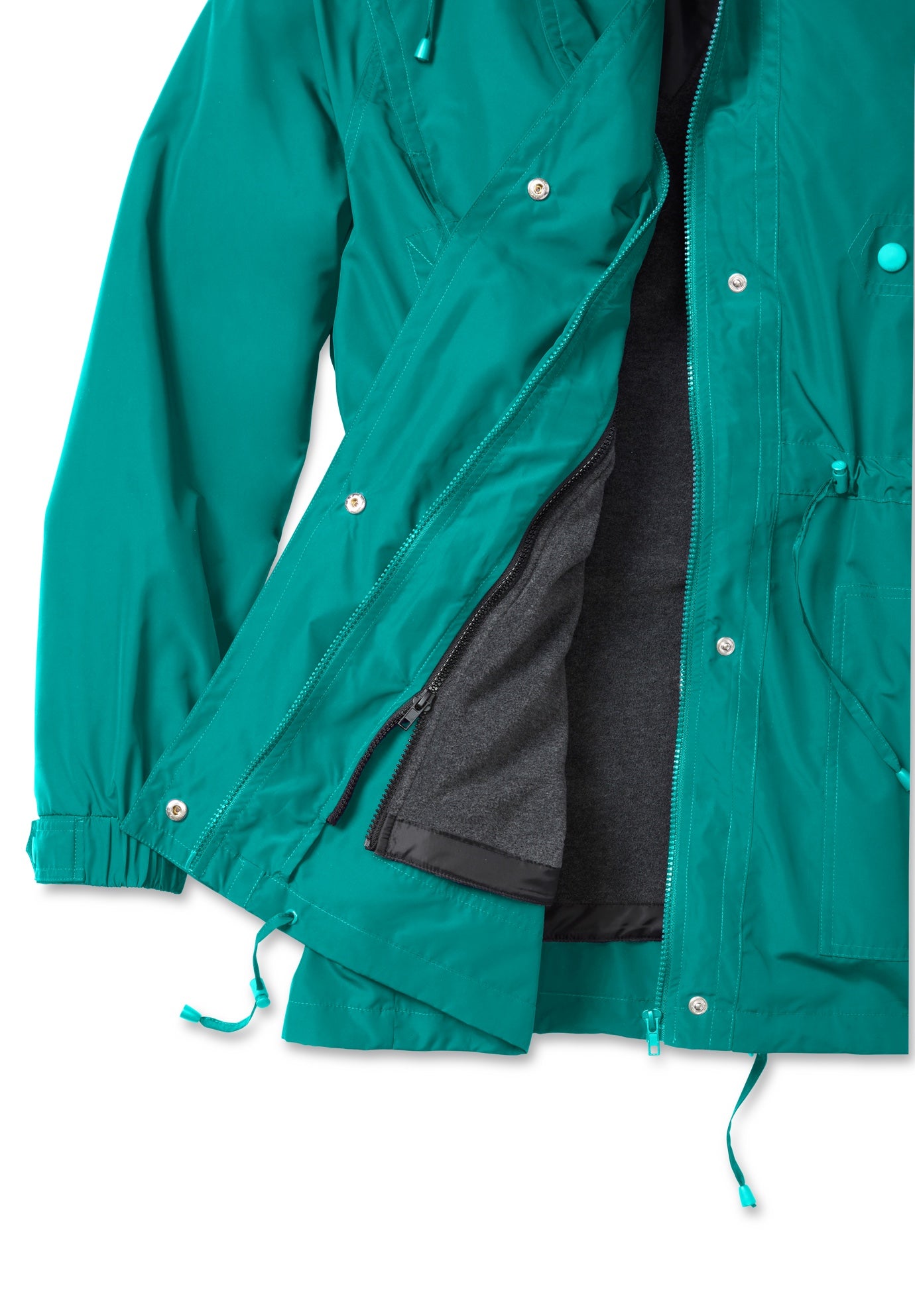 Taslon&reg; Anorak Jacket with Removable Fleece Lining image number 6