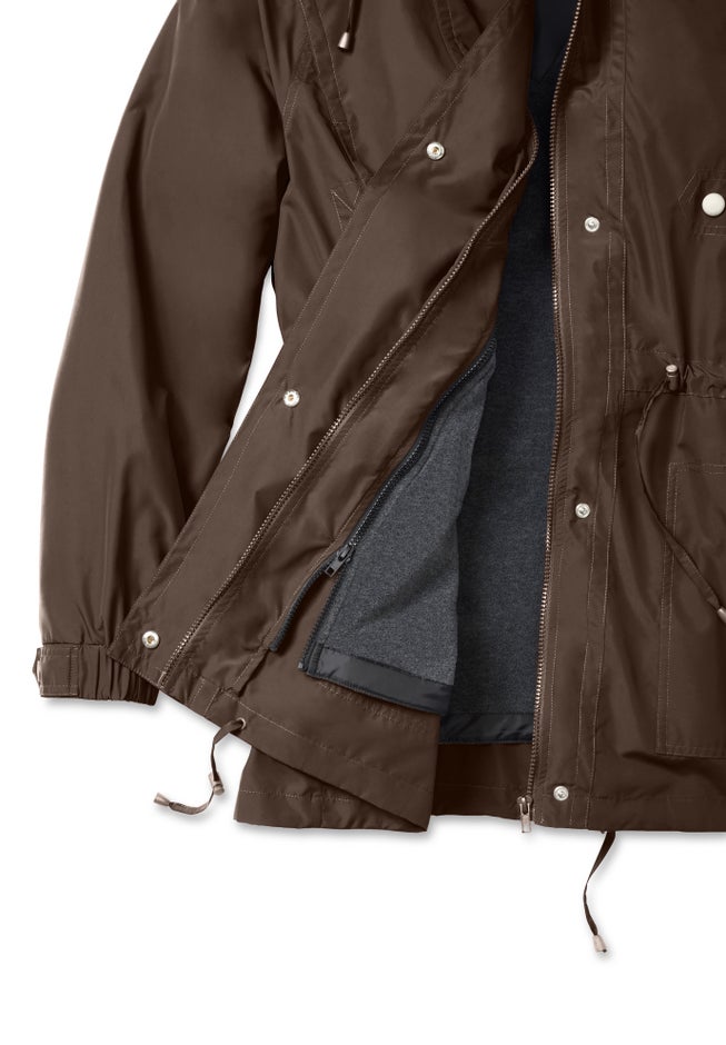 Taslon&reg; Anorak Jacket with Removable Fleece Lining image number 6