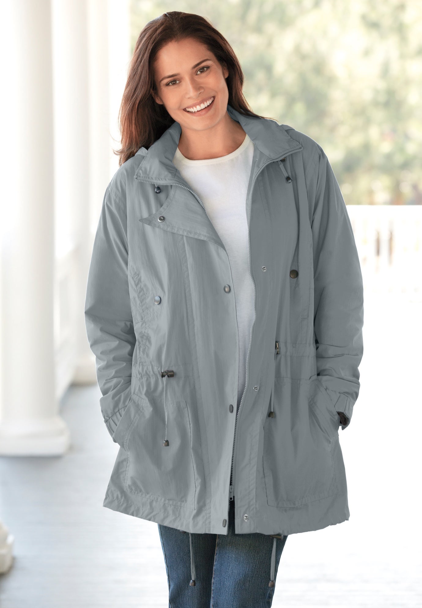 Taslon&reg; Anorak Jacket with Removable Fleece Lining image number 0