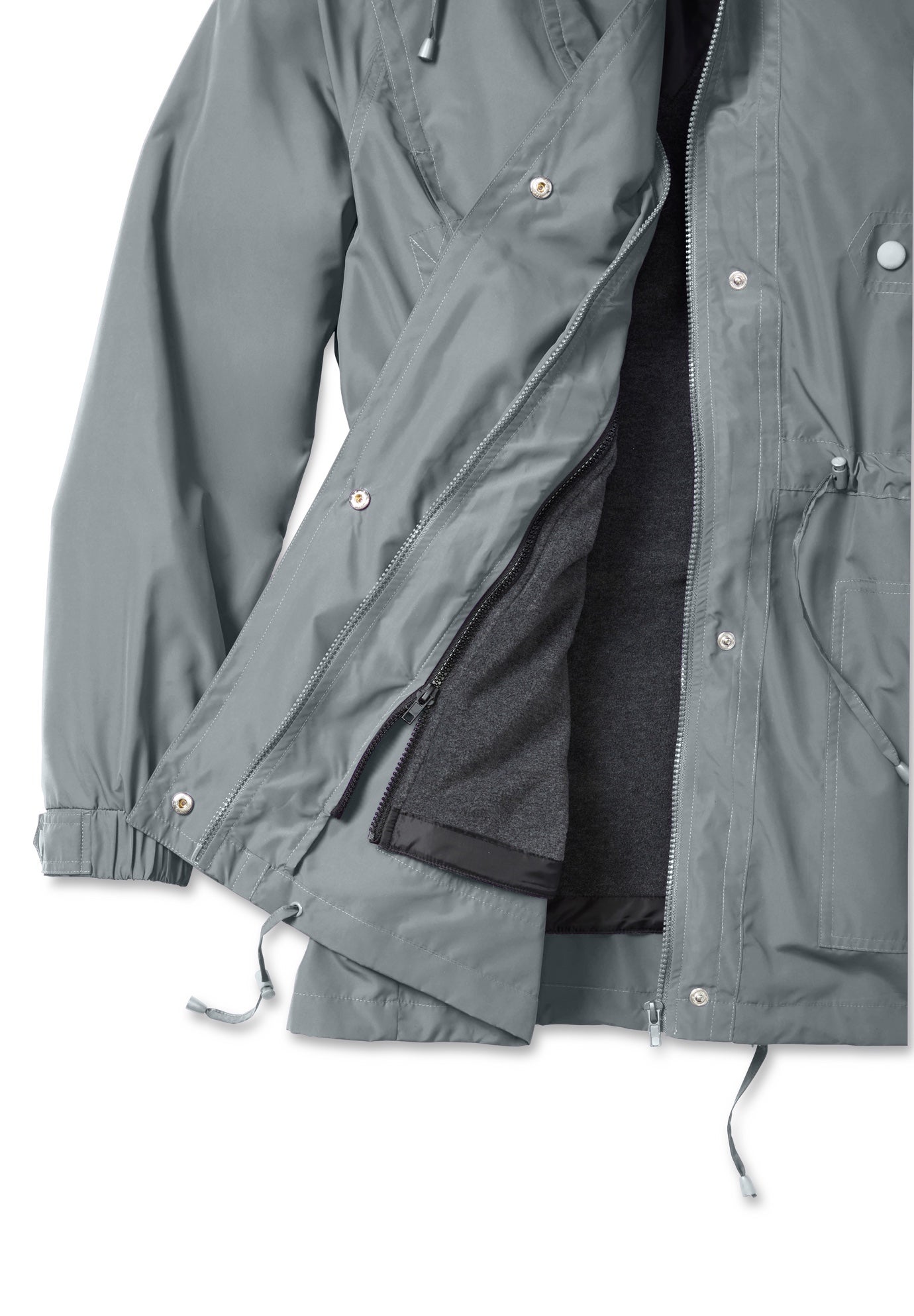 Taslon&reg; Anorak Jacket with Removable Fleece Lining image number 5