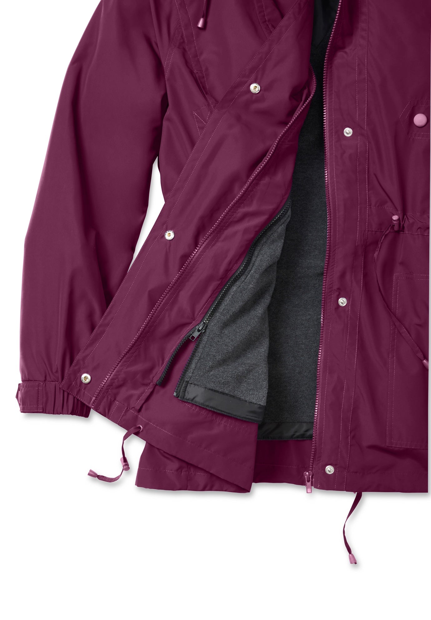 Taslon&reg; Anorak Jacket with Removable Fleece Lining image number 6