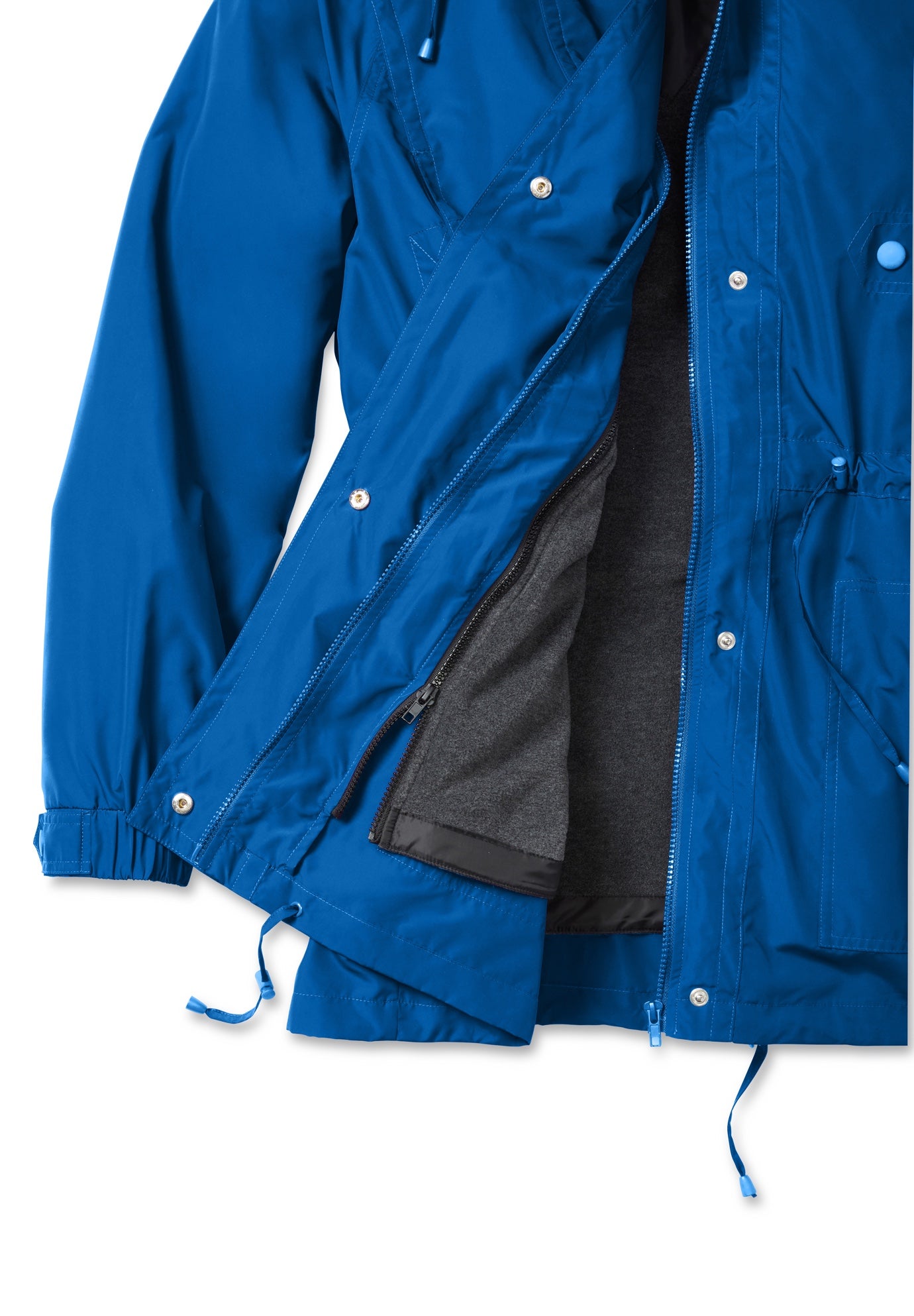 Taslon&reg; Anorak Jacket with Removable Fleece Lining image number 5