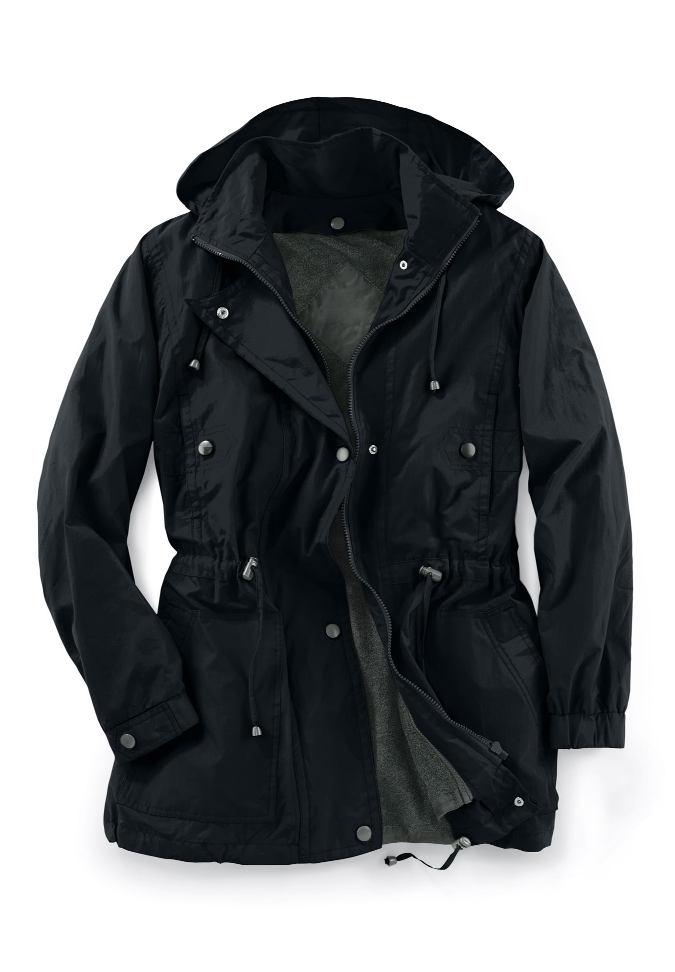 Taslon&reg; Anorak Jacket with Removable Fleece Lining image number 1