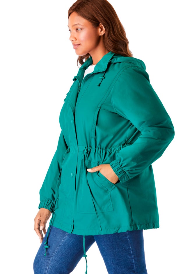 Taslon&reg; Anorak Jacket with Removable Fleece Lining image number 3