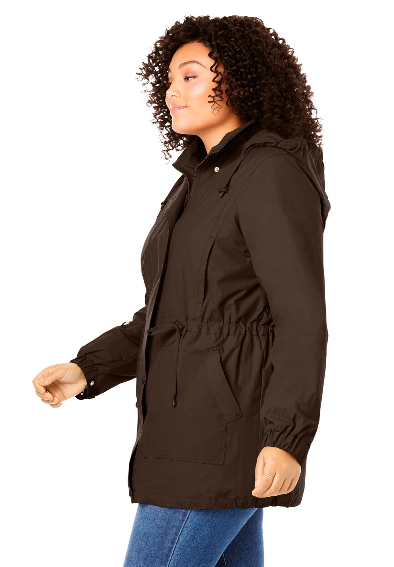 Taslon&reg; Anorak Jacket with Removable Fleece Lining image number 3