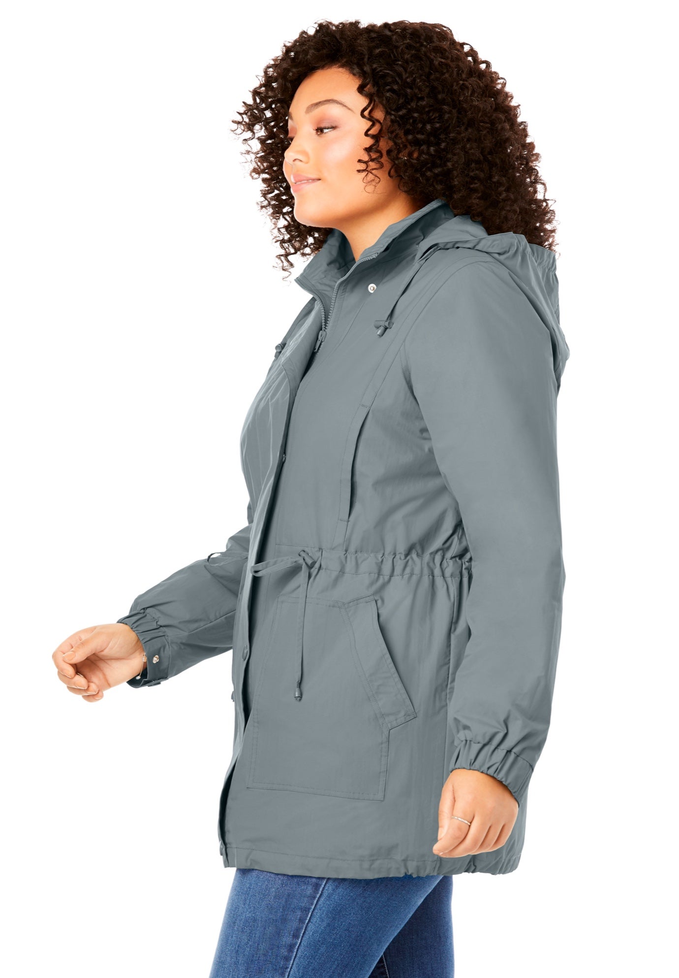 Taslon&reg; Anorak Jacket with Removable Fleece Lining image number 2