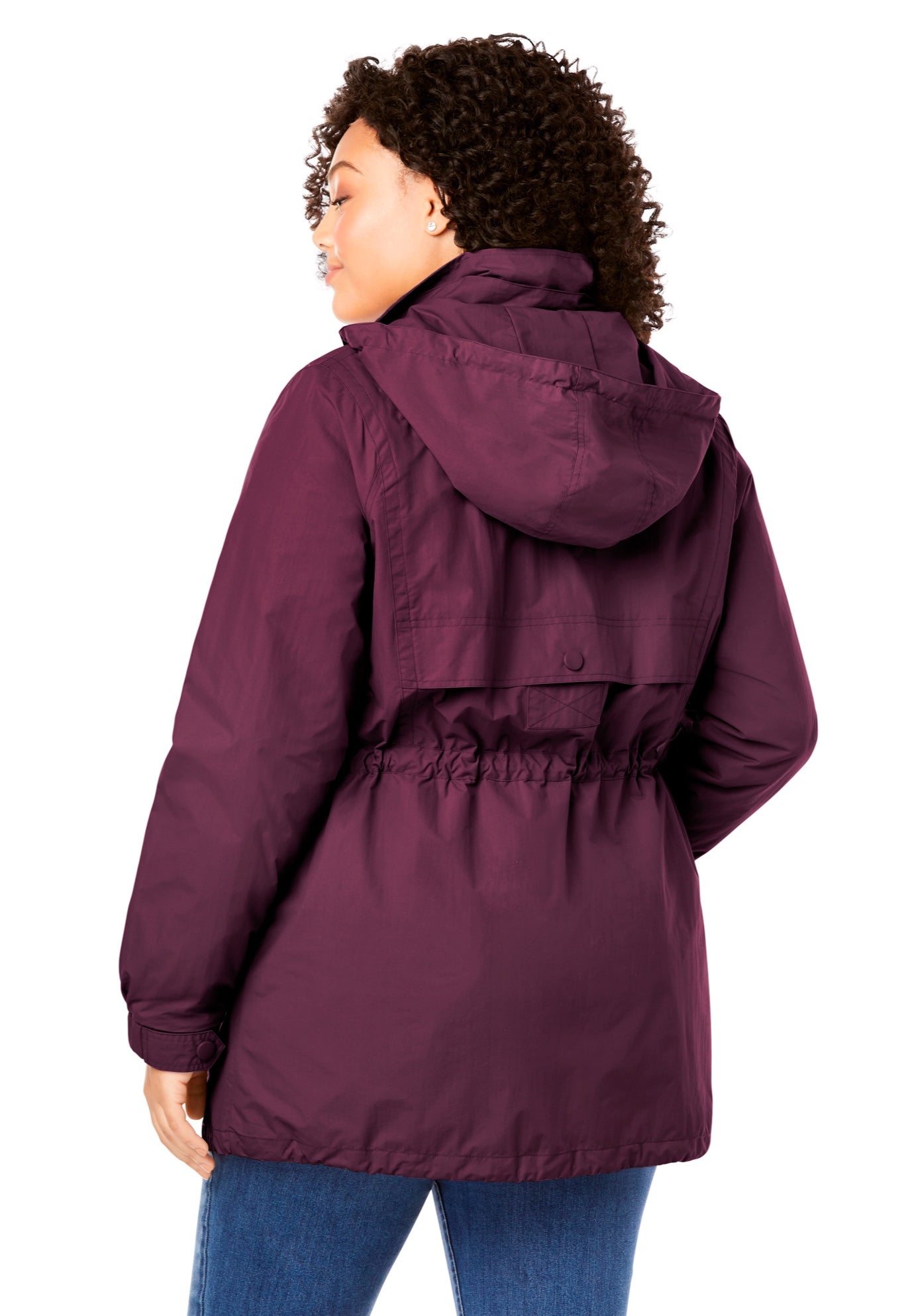 Taslon&reg; Anorak Jacket with Removable Fleece Lining image number 2