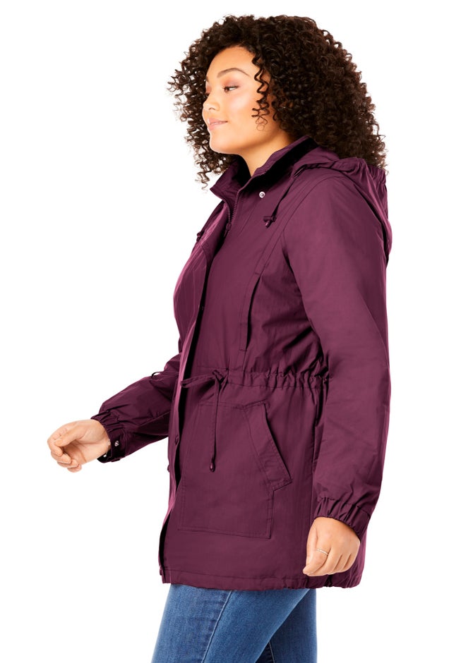 Taslon&reg; Anorak Jacket with Removable Fleece Lining image number 3