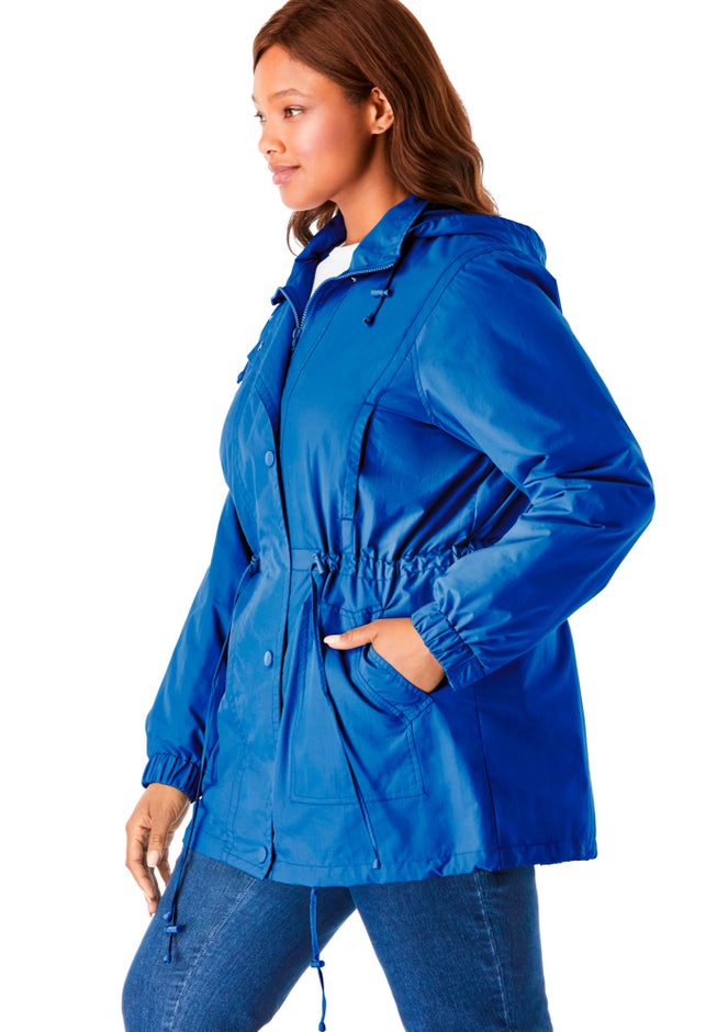 Taslon&reg; Anorak Jacket with Removable Fleece Lining image number 2