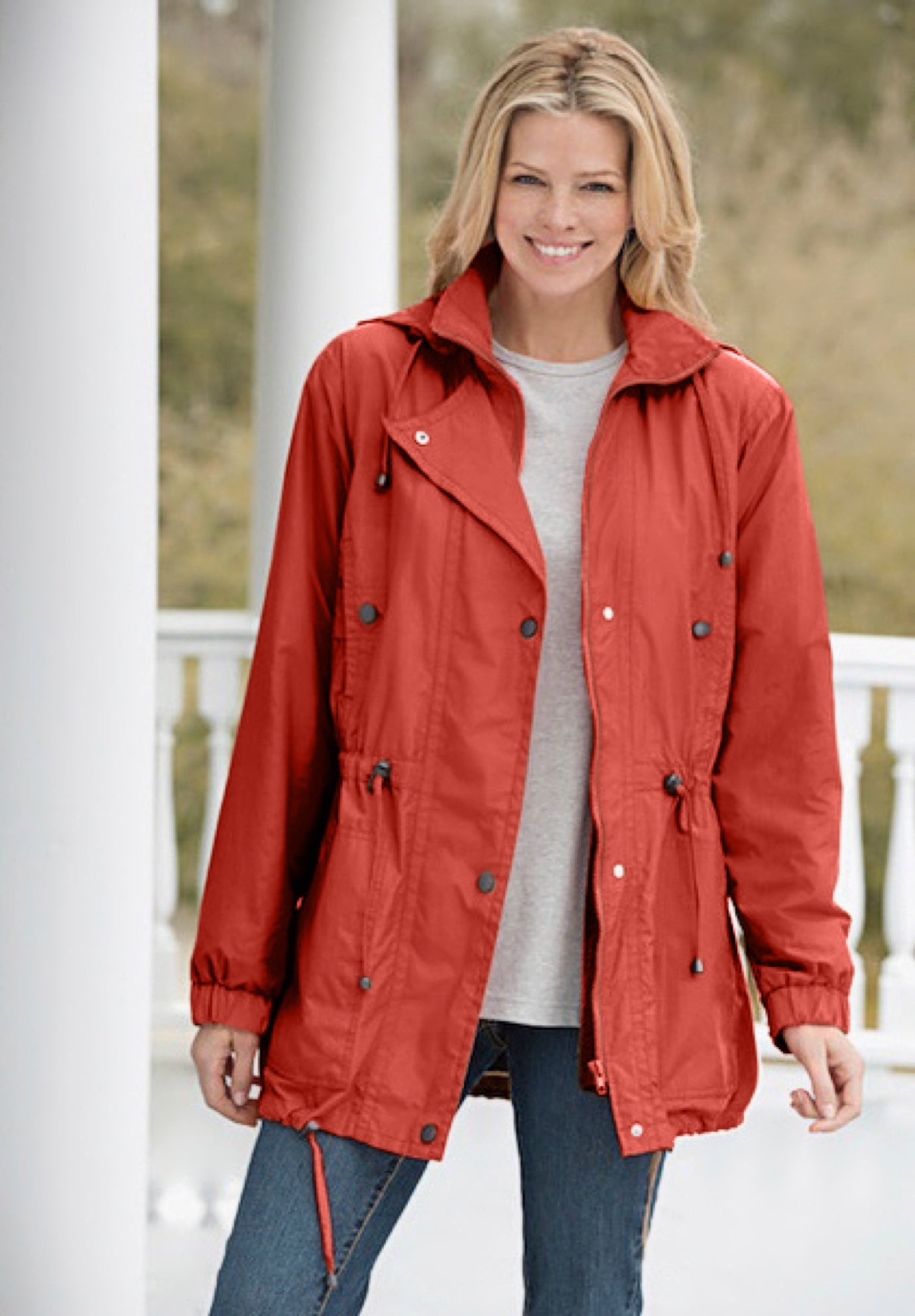 Taslon&reg; Anorak Jacket with Removable Fleece Lining image number 0
