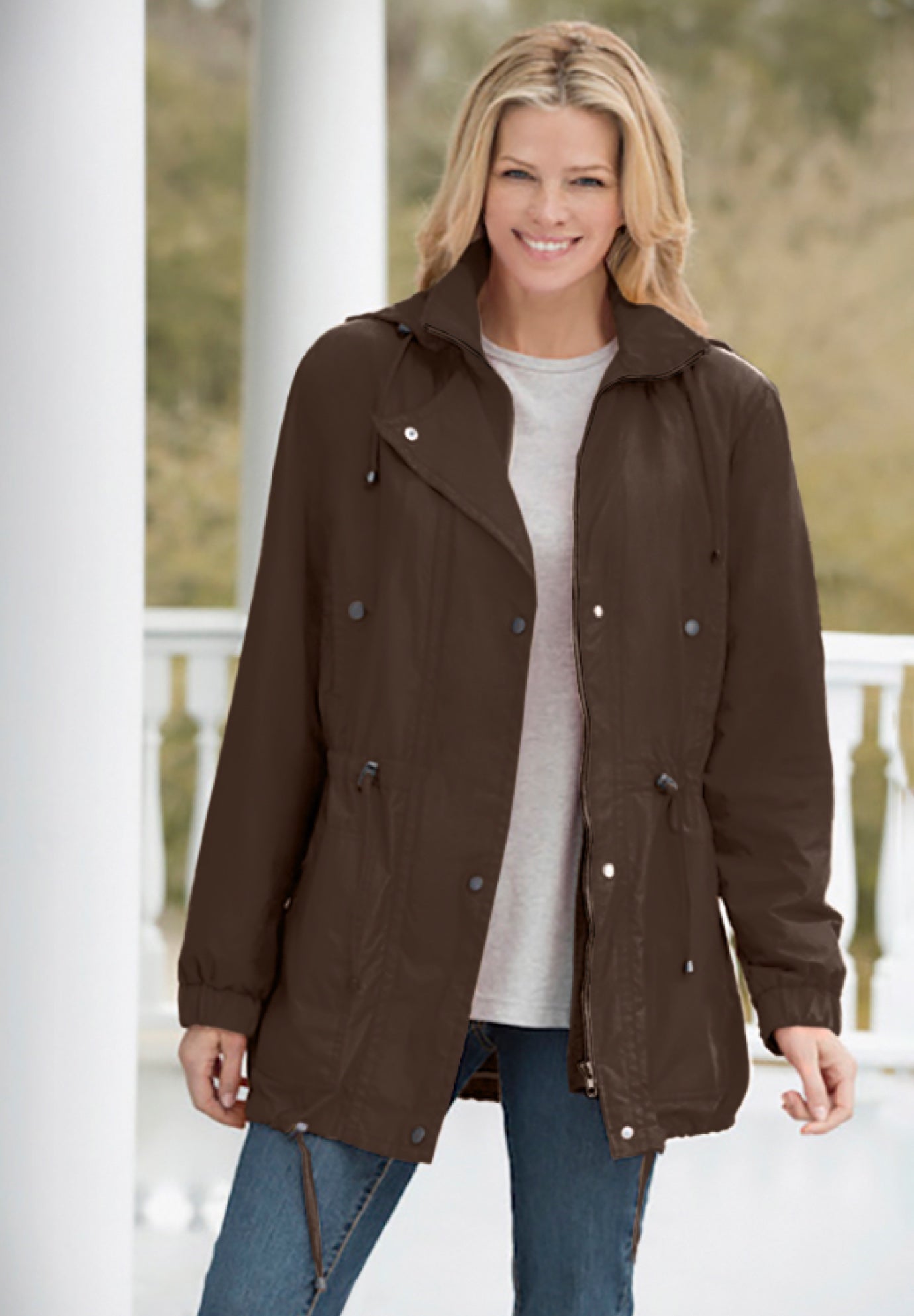 Taslon&reg; Anorak Jacket with Removable Fleece Lining image number 0