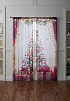 Christmas Tree Curtain panel