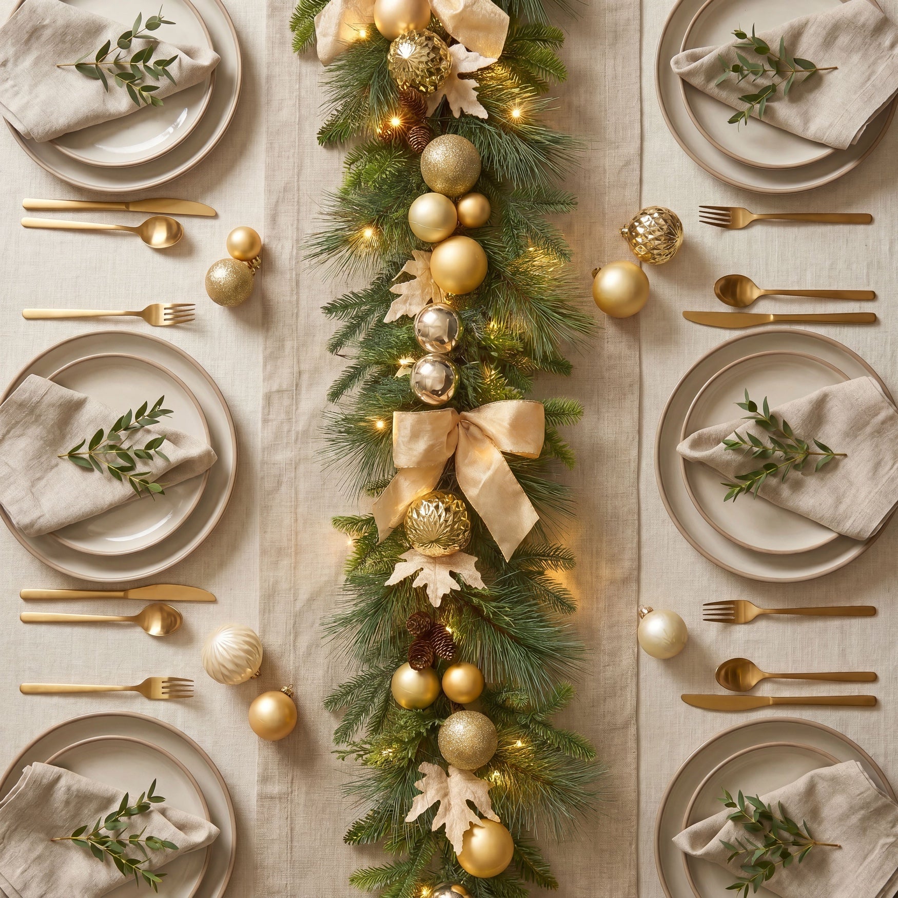 6 Ft. Pre-lit Nobel Gold Garland image number 5