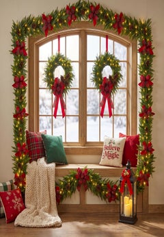 Double the Cheer Pre-lit Garland, Set of 2