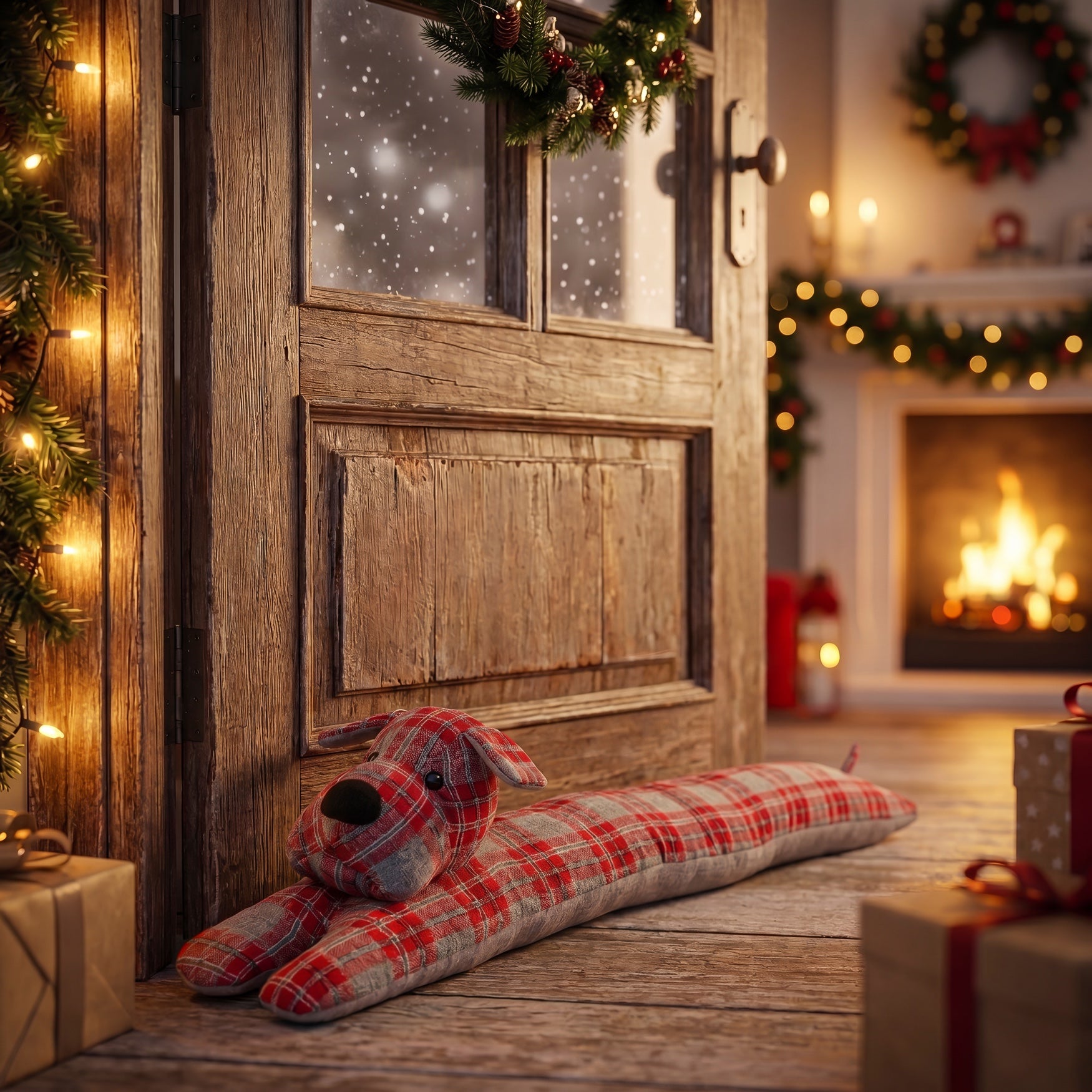 Christmas Dog Door Draft Blocker image number 1