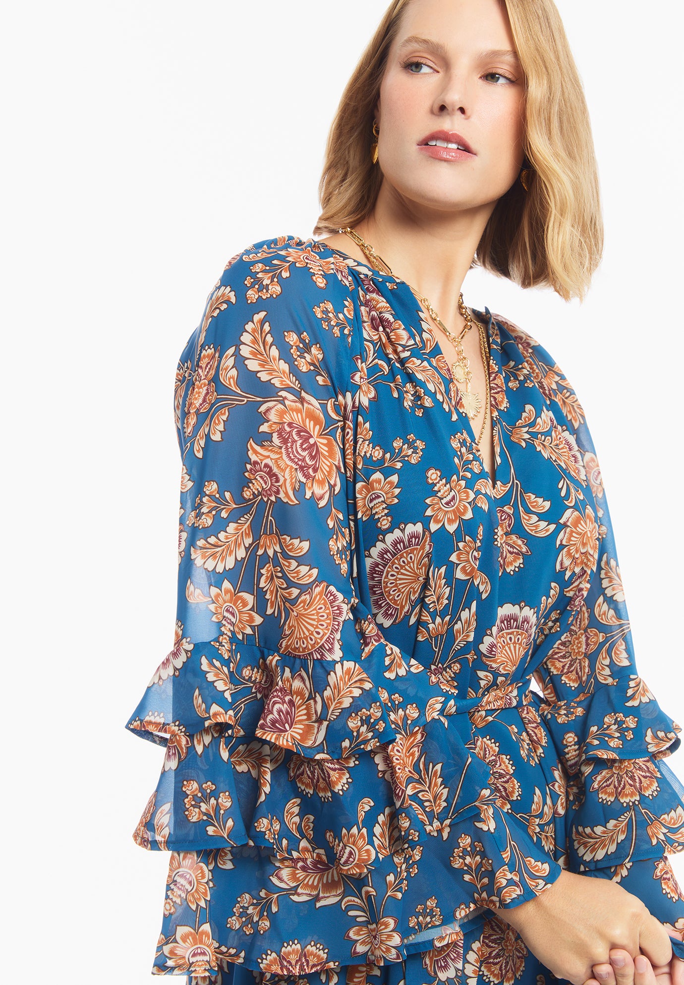 Chiffon Tie-Waist Midi Dress image number 2