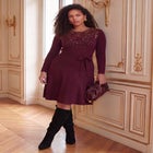 Plus Size Embellished Boatneck Sweater Dress image number 1