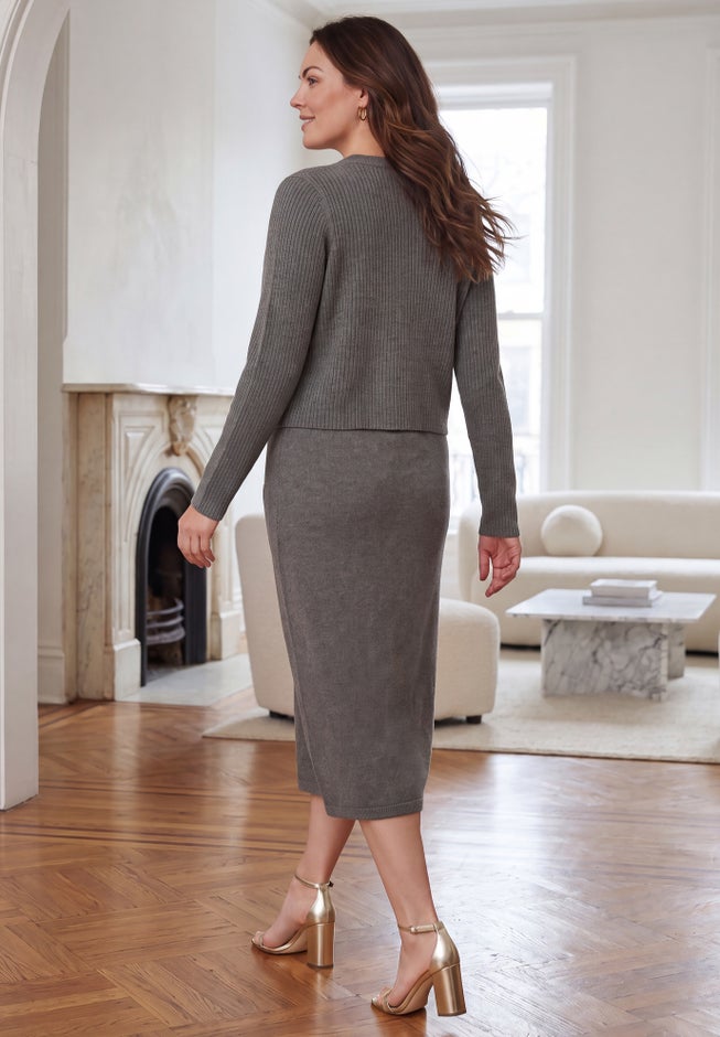 3-Piece Ribbed Cardigan Wardrober image number 3