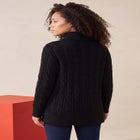 Plus Size Cozy Cable Turtleneck Sweater image number 1