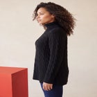 Plus Size Cozy Cable Turtleneck Sweater image number 2