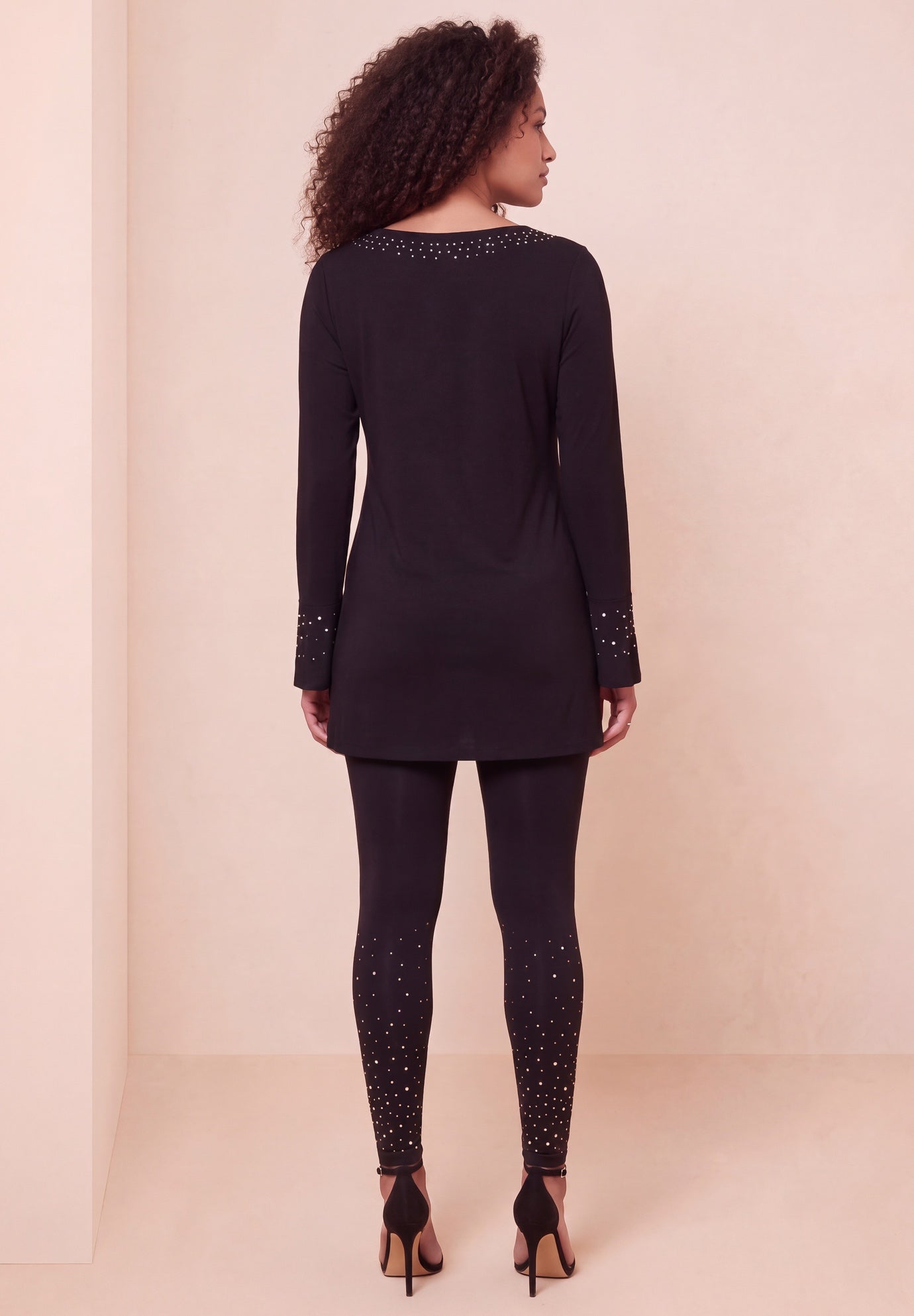 Plus Size Embellished Boatneck Bell Sleeve Tunic image number 1