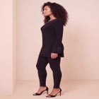 Plus Size Embellished Boatneck Bell Sleeve Tunic image number 2