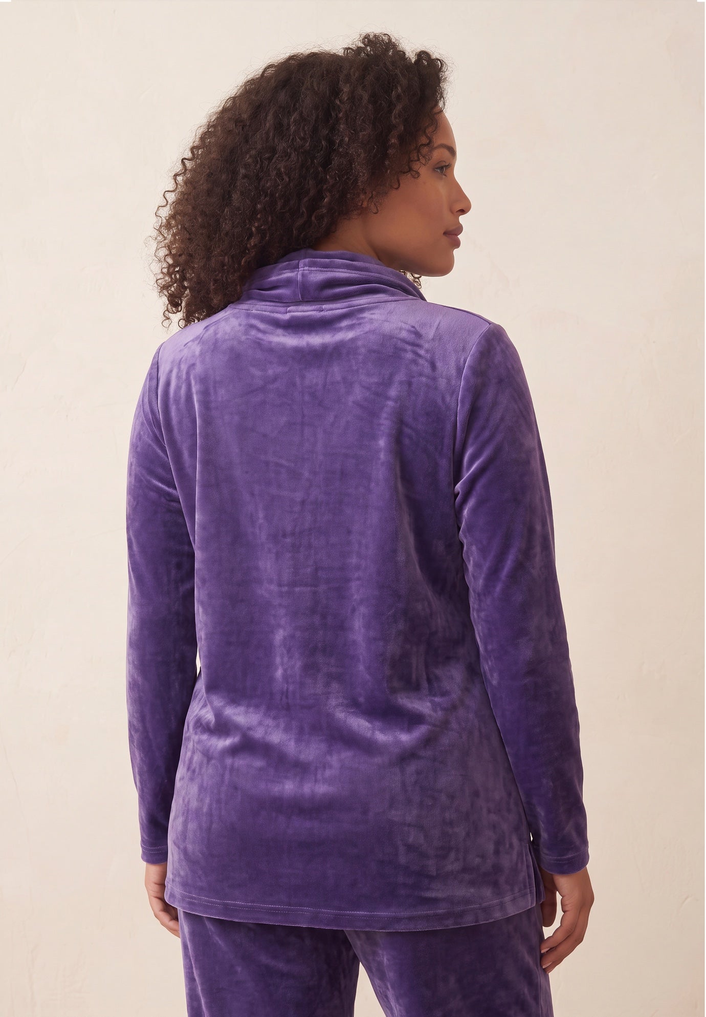 Plus Size Comfort+ Velour Cowl Neck Tunic image number 1