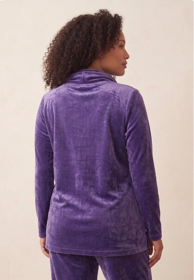 Plus Size Comfort+ Velour Cowl Neck Tunic image number 1