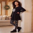 Plus Size Cotton Graphic Print Long Sleeve Swing Tunic  image number 2