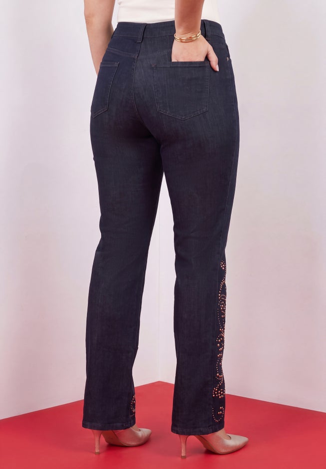 Plus Size 24/7 Embellished Bootcut Jeans image number 1