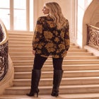 Plus Size Metallic Jacquard Button-Front Tunic image number 1