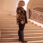 Plus Size Metallic Jacquard Button-Front Tunic image number 2