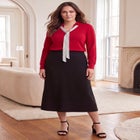 Pullover Tie-Collar Sweater image number 1