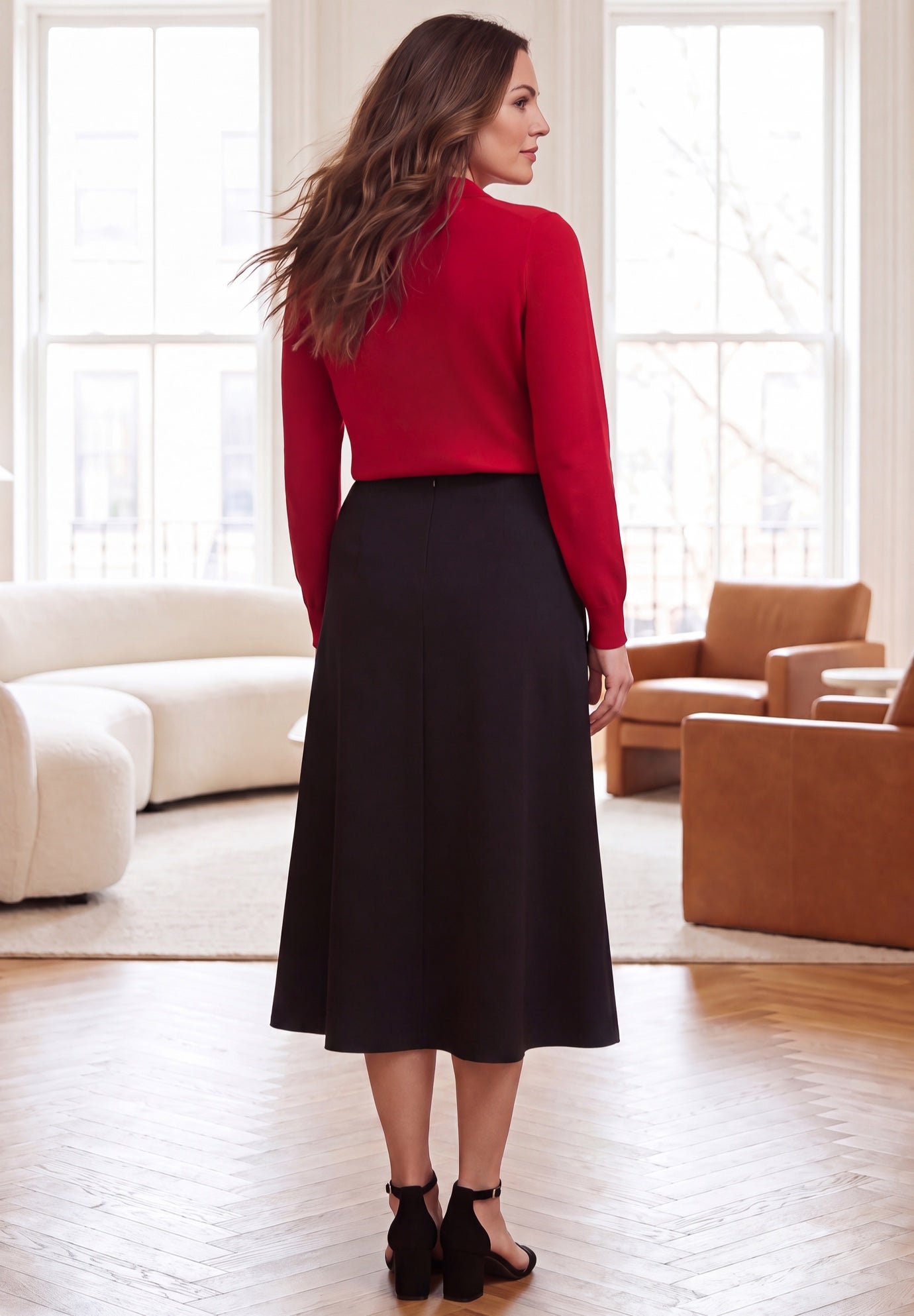 Pullover Tie-Collar Sweater image number 3