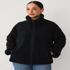 Zip Front Mockneck Sherpa Jacket image number 0
