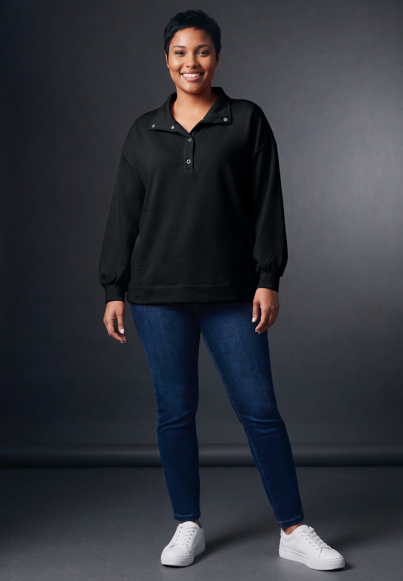 French Terry Quarter Snap Pullover image number 0
