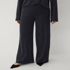 Embellished Wide Leg Pants With Flat Waistband image number 0