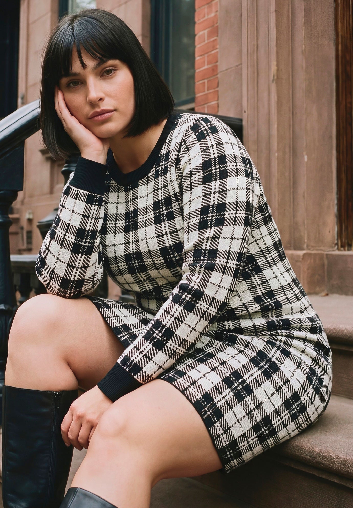 Calista Crewneck Sweater Dress image number 3