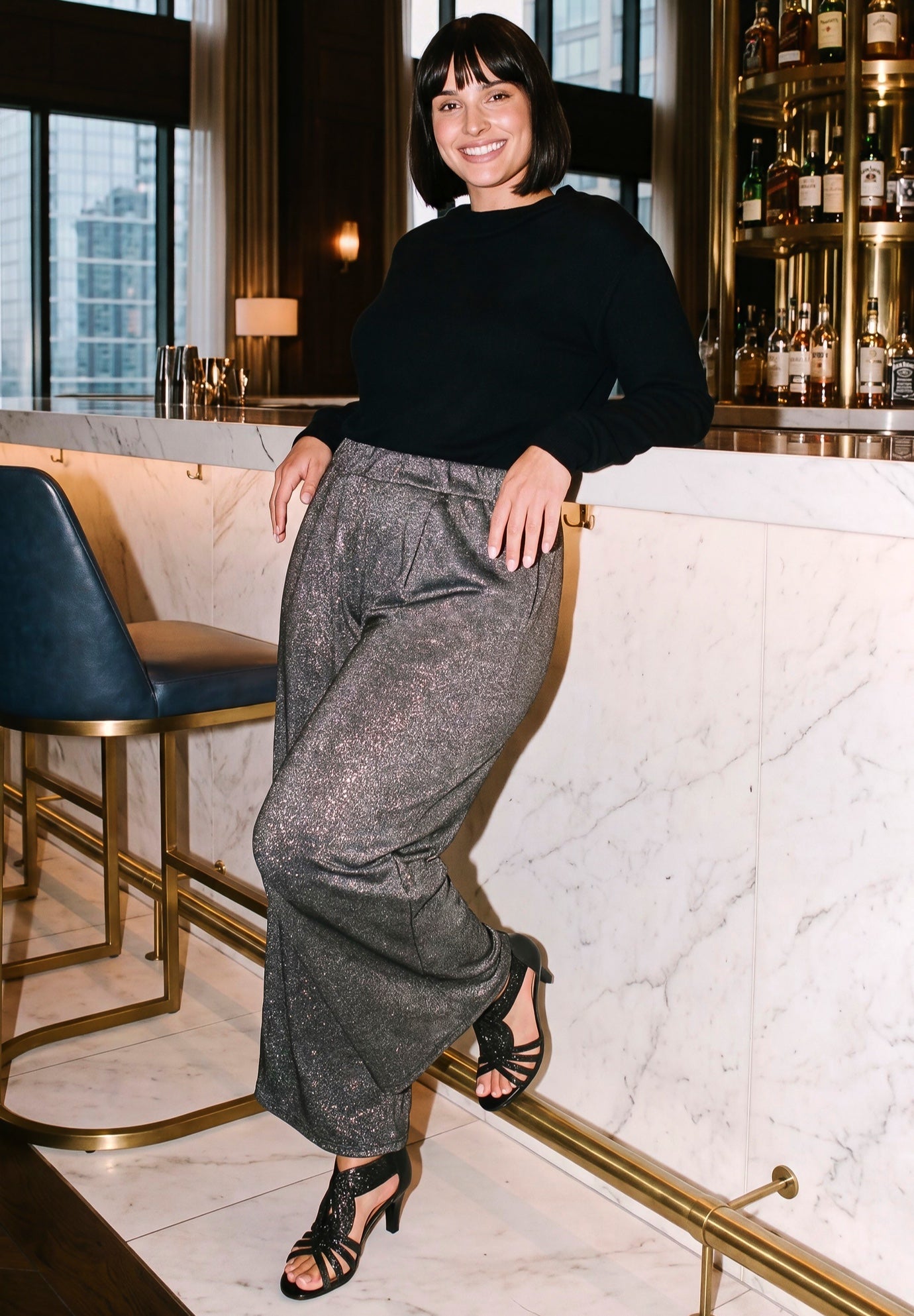 Shimmer Wide Leg Pant image number 3
