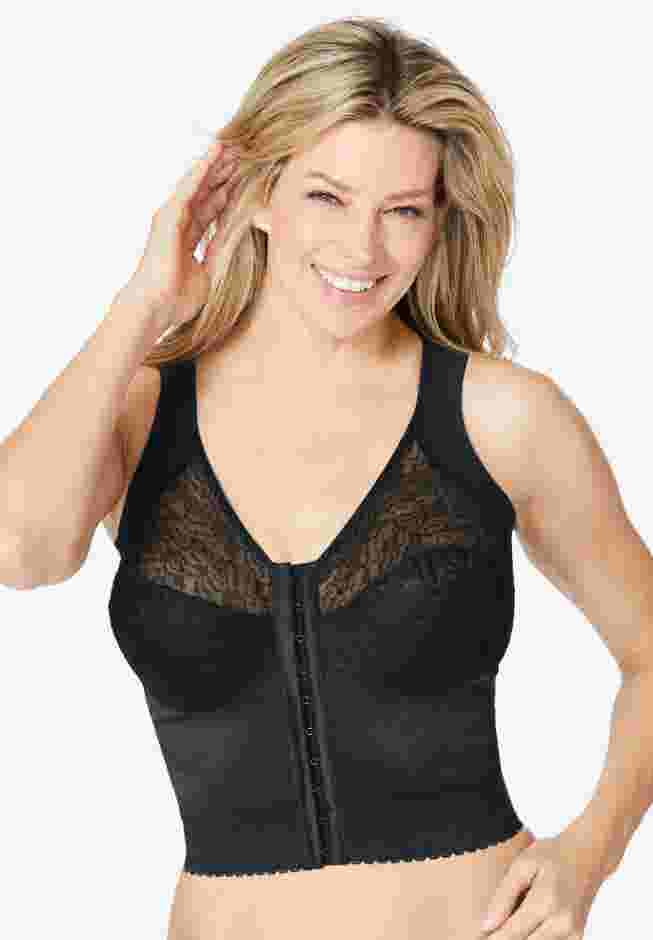 Front-Close Longline Wireless Posture Bra image number 0