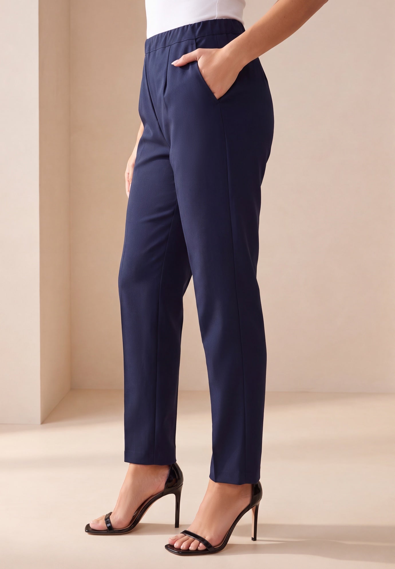 Roaman&rsquo;s&reg; Plus Size Sure Fit Pull-On Straight-Leg Pant image number 2