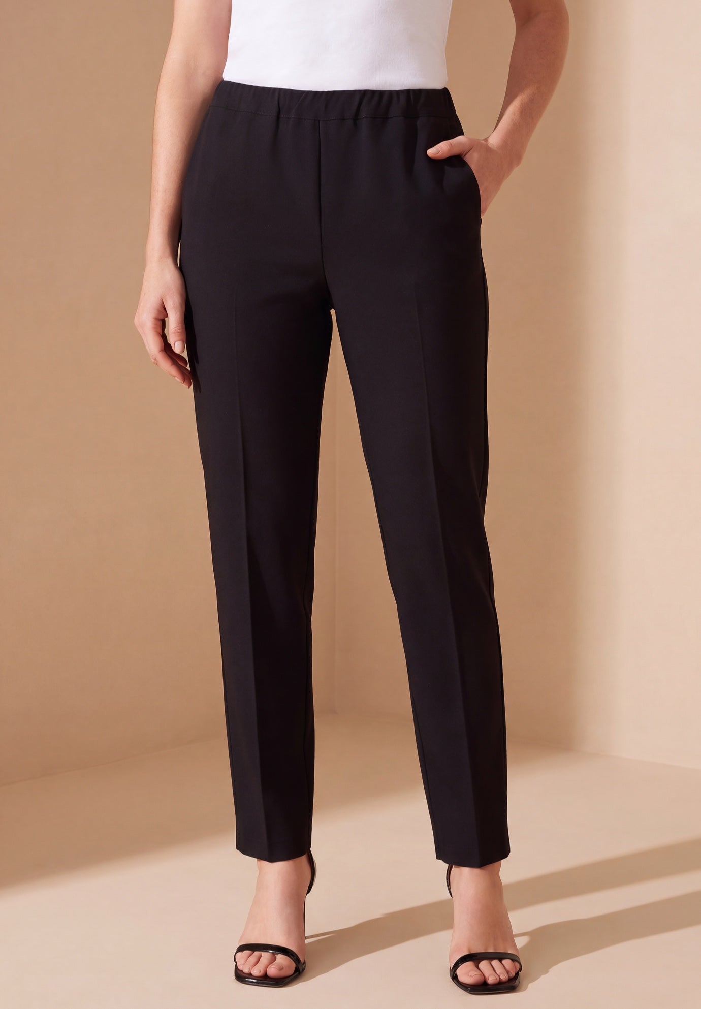 Roaman&rsquo;s&reg; Plus Size Sure Fit Pull-On Straight-Leg Pant image number 0