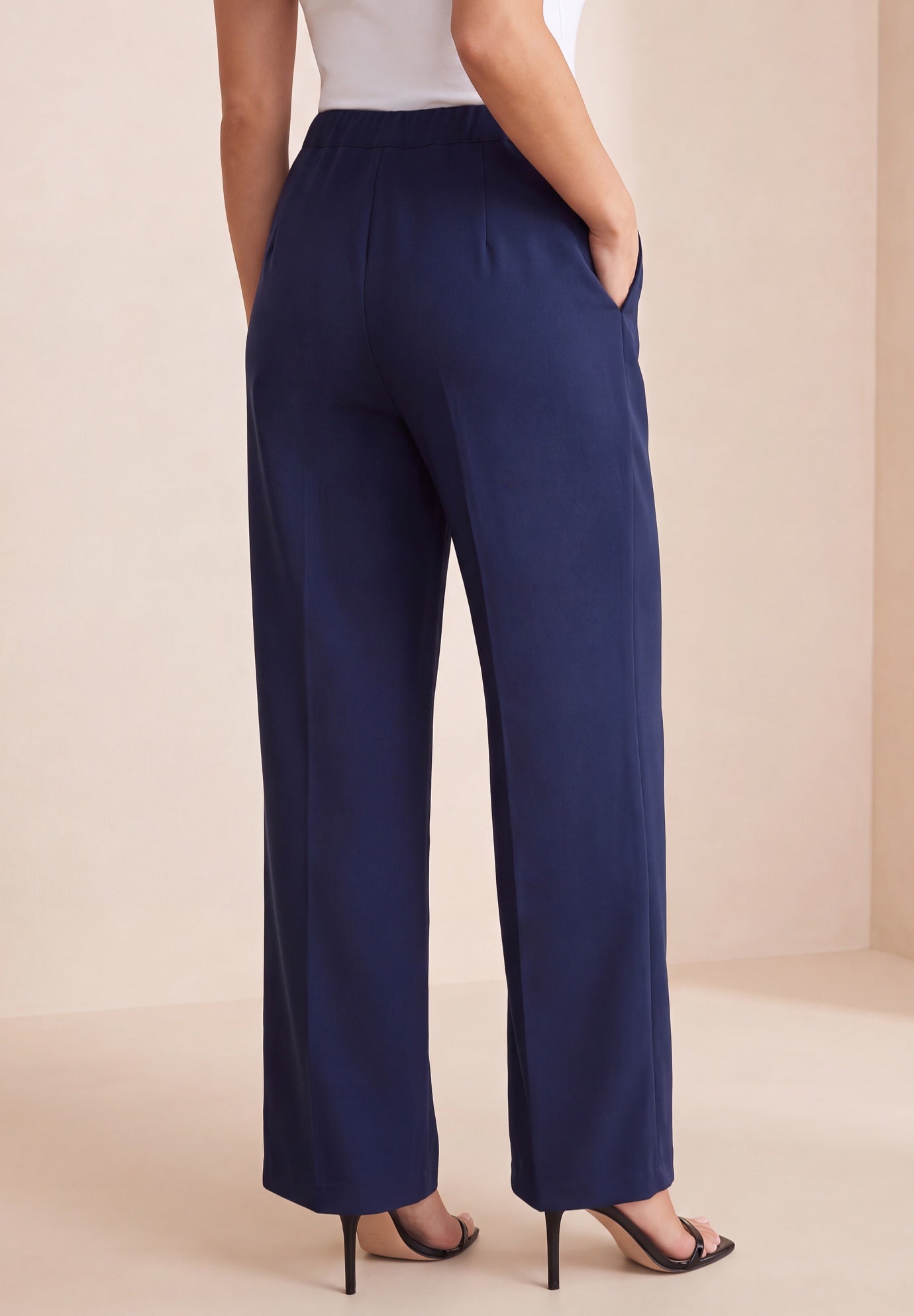 Roaman&rsquo;s&reg; Plus Size Sure Fit Pull-On Wide-Leg Pant image number 1