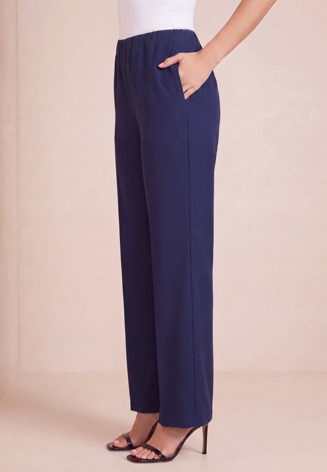 Roaman&rsquo;s&reg; Plus Size Sure Fit Pull-On Wide-Leg Pant image number 2