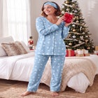 V-Neck Pajama Set & Headband image number 1
