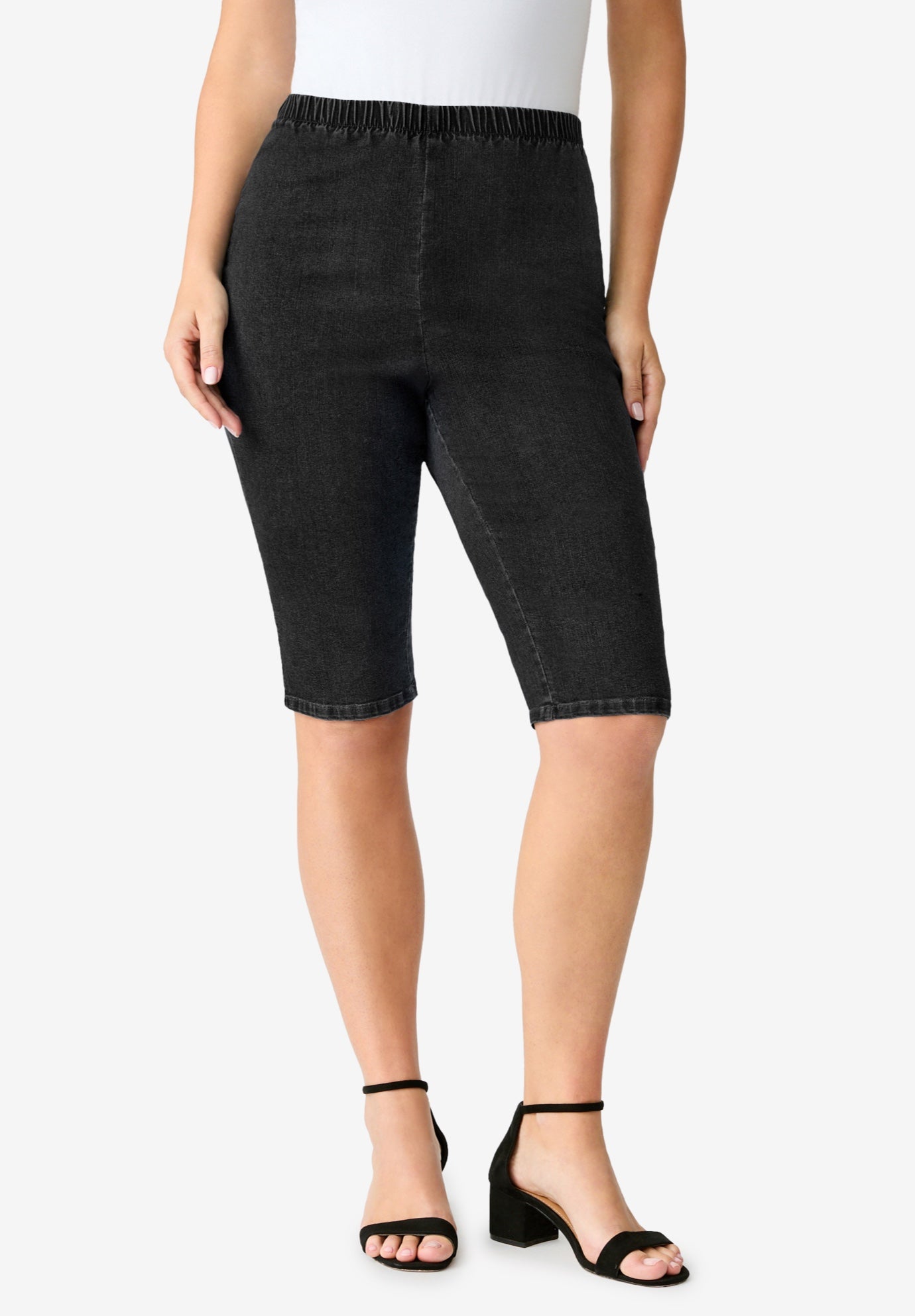 Plus Size Comfort Stretch Bermuda Jean Short image number 0