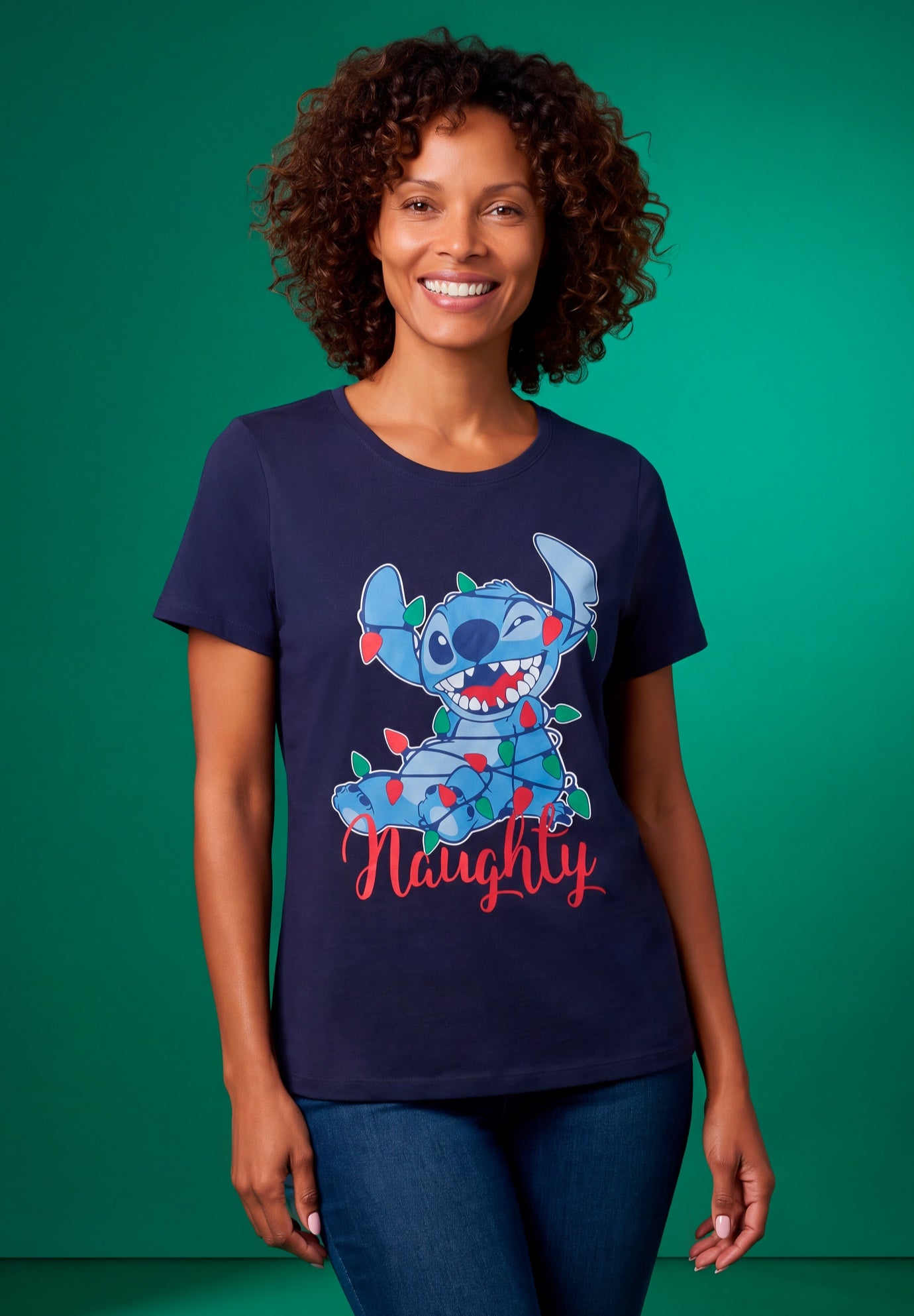 Naughty Stitch Crewneck Tee image number 0