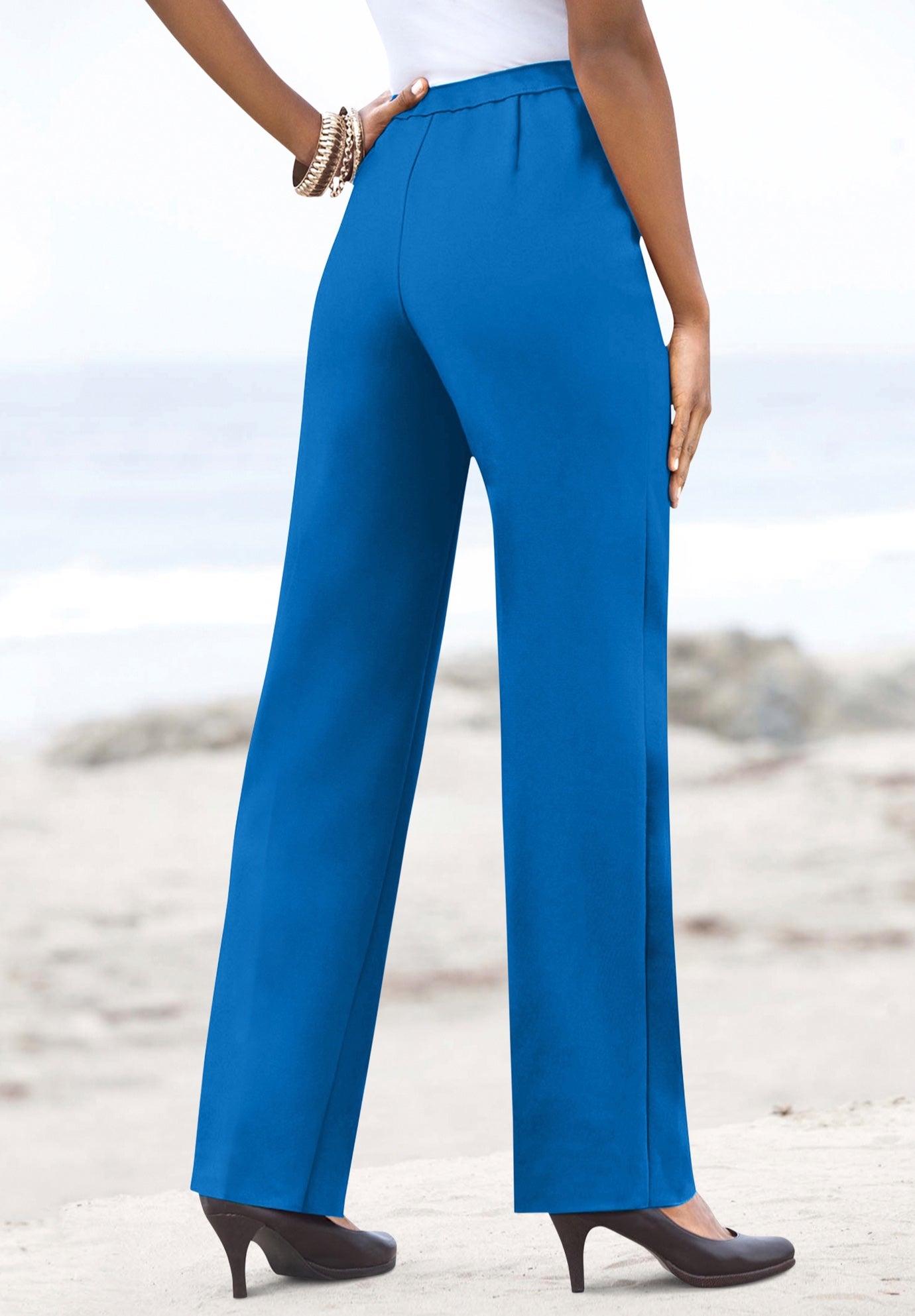 Plus Size Classic Bend Over&reg; Structured Straight Leg Pull-On Pant image number 0