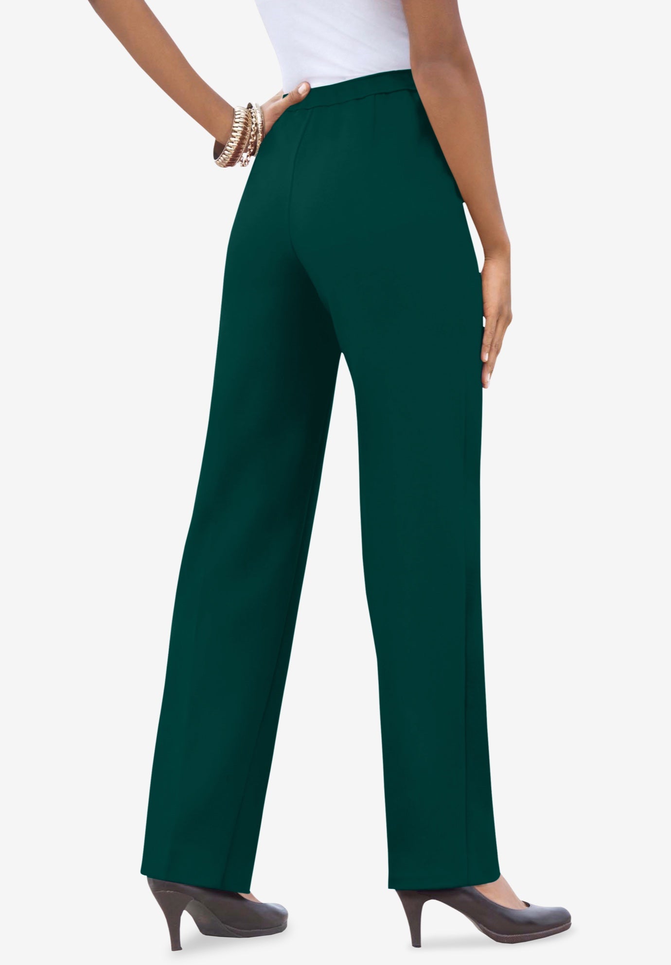 Plus Size Classic Bend Over&reg; Structured Straight Leg Pull-On Pant image number 0